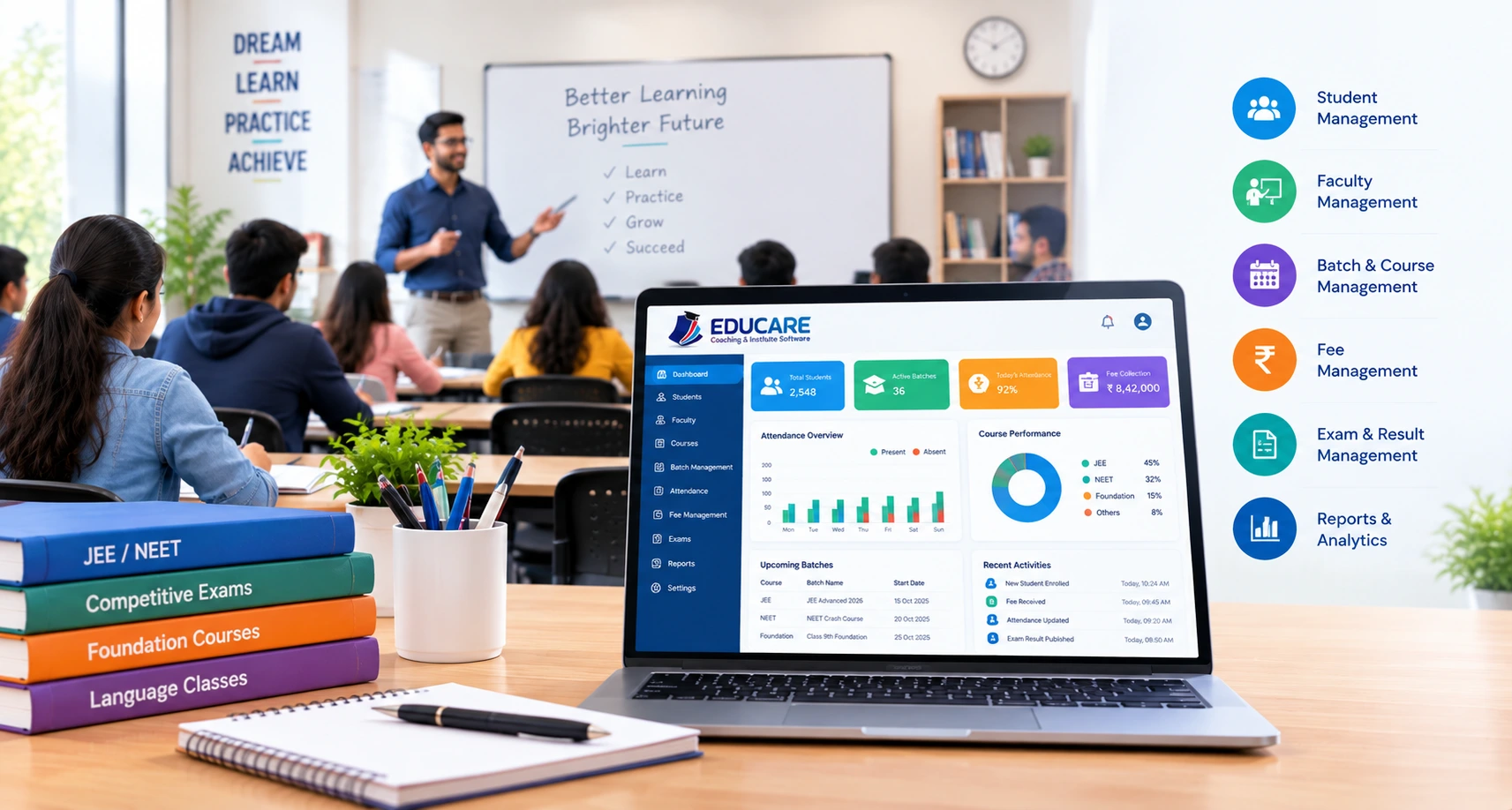 Coaching & Institute Software illustration